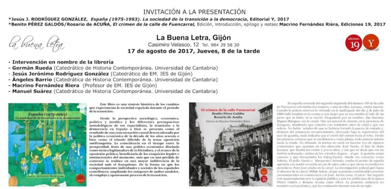 17 de agosto de 2017 20 00 presentacion espana 1975 1993 y el crimen