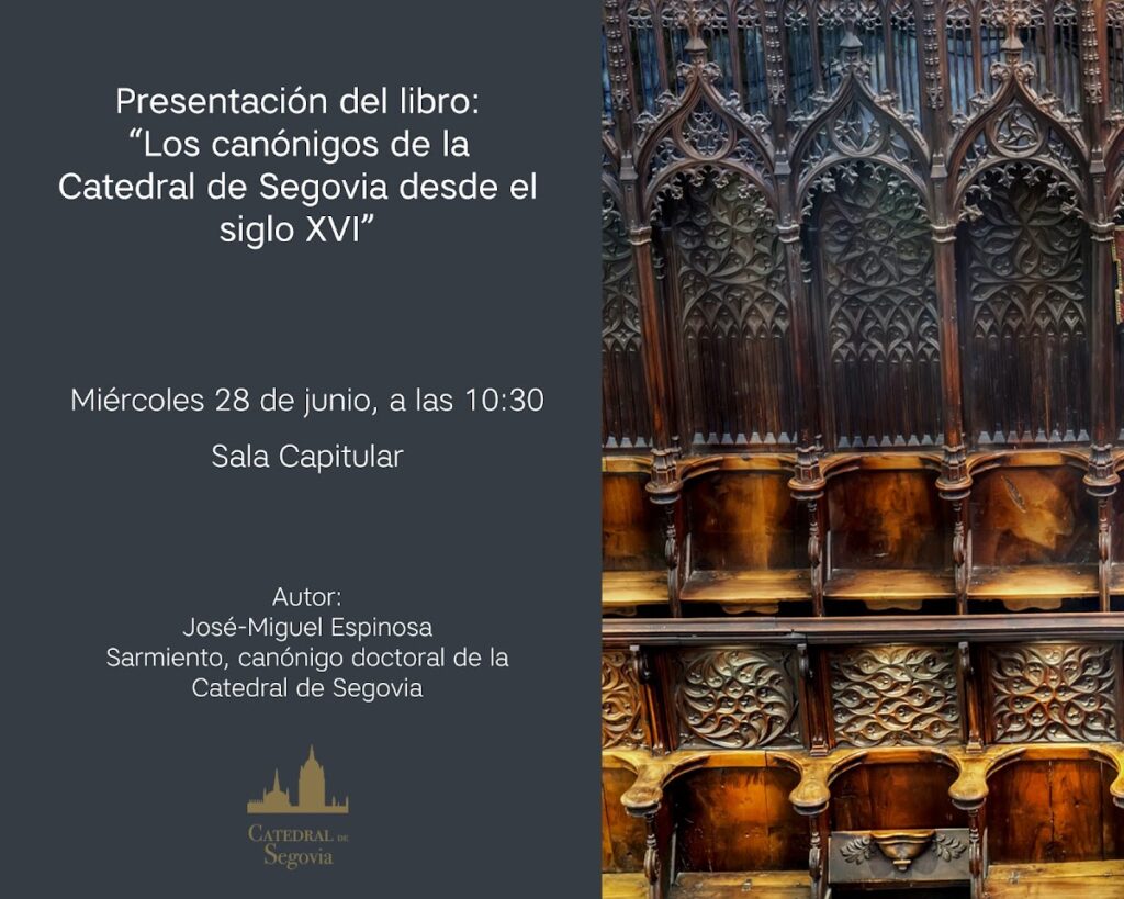 presentacion en la catedral de segovia de los canonigos de la