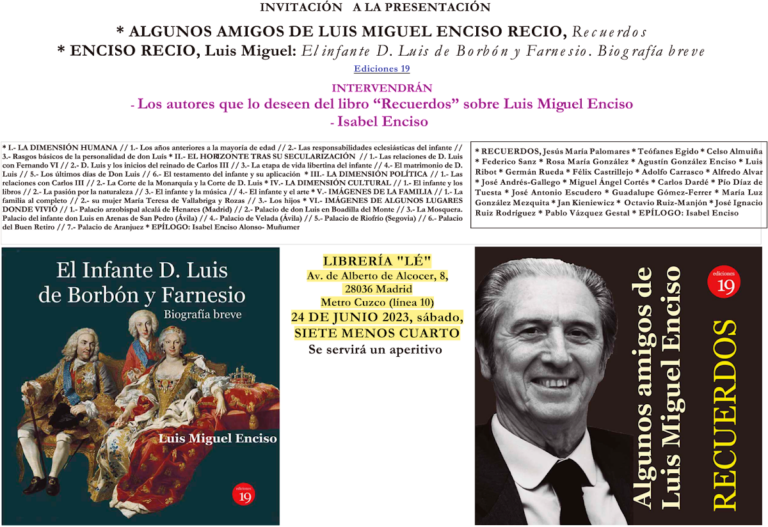 presentacion recuerdos de luis miguel enciso y el infante d luis de