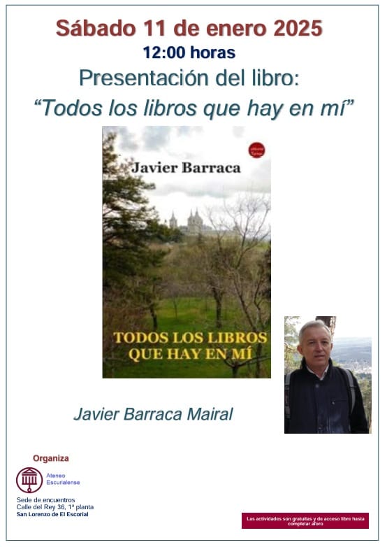 presentacion todos los libros que hay en mi el escorial sabado 11 de